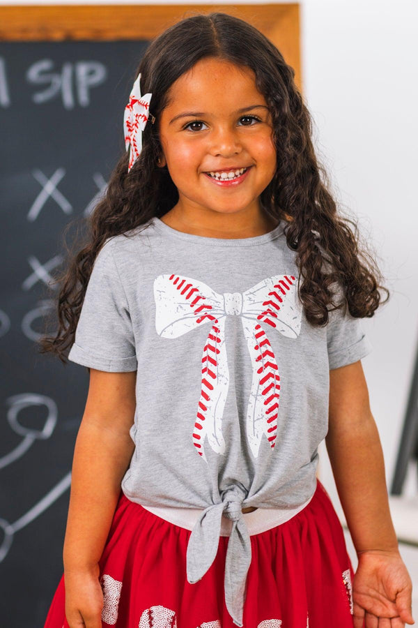 Red Sequin Baseball Tutu Skirt Set | Sparkle in Pink