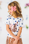 Rose Gold Bunny Sequin Skirt Set | Sparkle in Pink