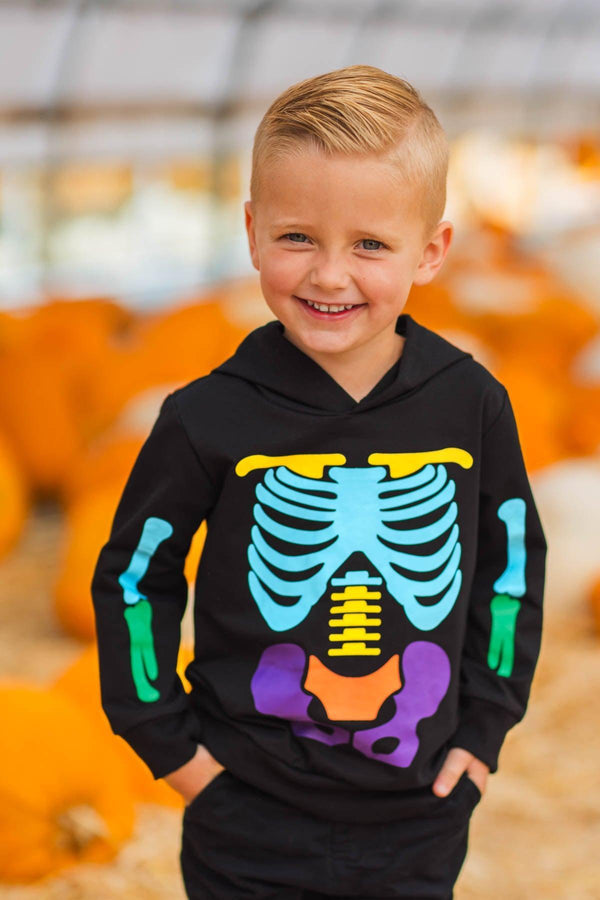 Skeleton Hoodie - Boy Or Girl | Sparkle in Pink