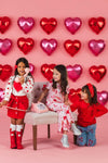 Hearts & Pearls Red Skirt Set or Onesie