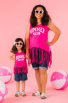 Mom & Me - "Summer Vibes" Hot Pink Tank Top | Sparkle in Pink