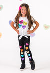 Rainbow Candy Hearts Legging Set | Sparkle in Pink