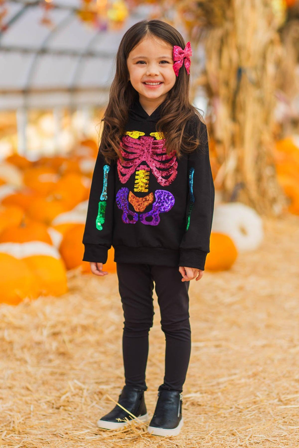 Skeleton Hoodie - Boy Or Girl | Sparkle in Pink