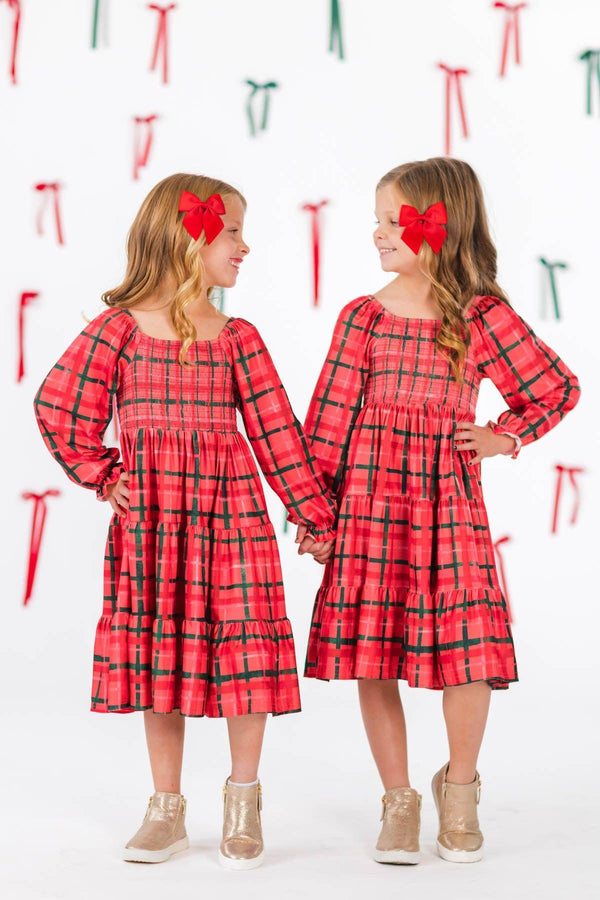 Family Red & Green Plaid Dresses & Tops