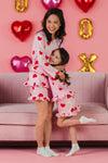 Mom & Me - Pink Ruffle Heart Pajamas