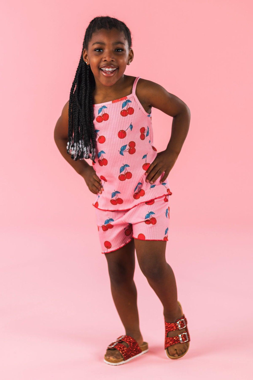 Pink Cherry Short Set | Sparkle in Pink