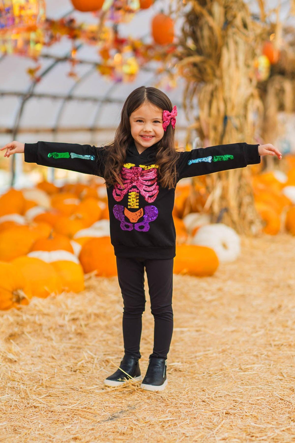 Skeleton Hoodie - Boy Or Girl | Sparkle in Pink