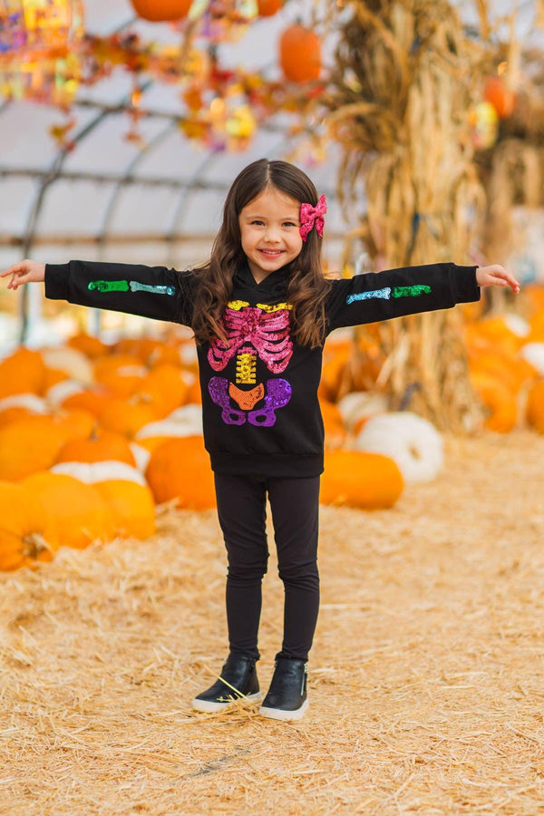 Skeleton Hoodie - Boy Or Girl | Sparkle in Pink