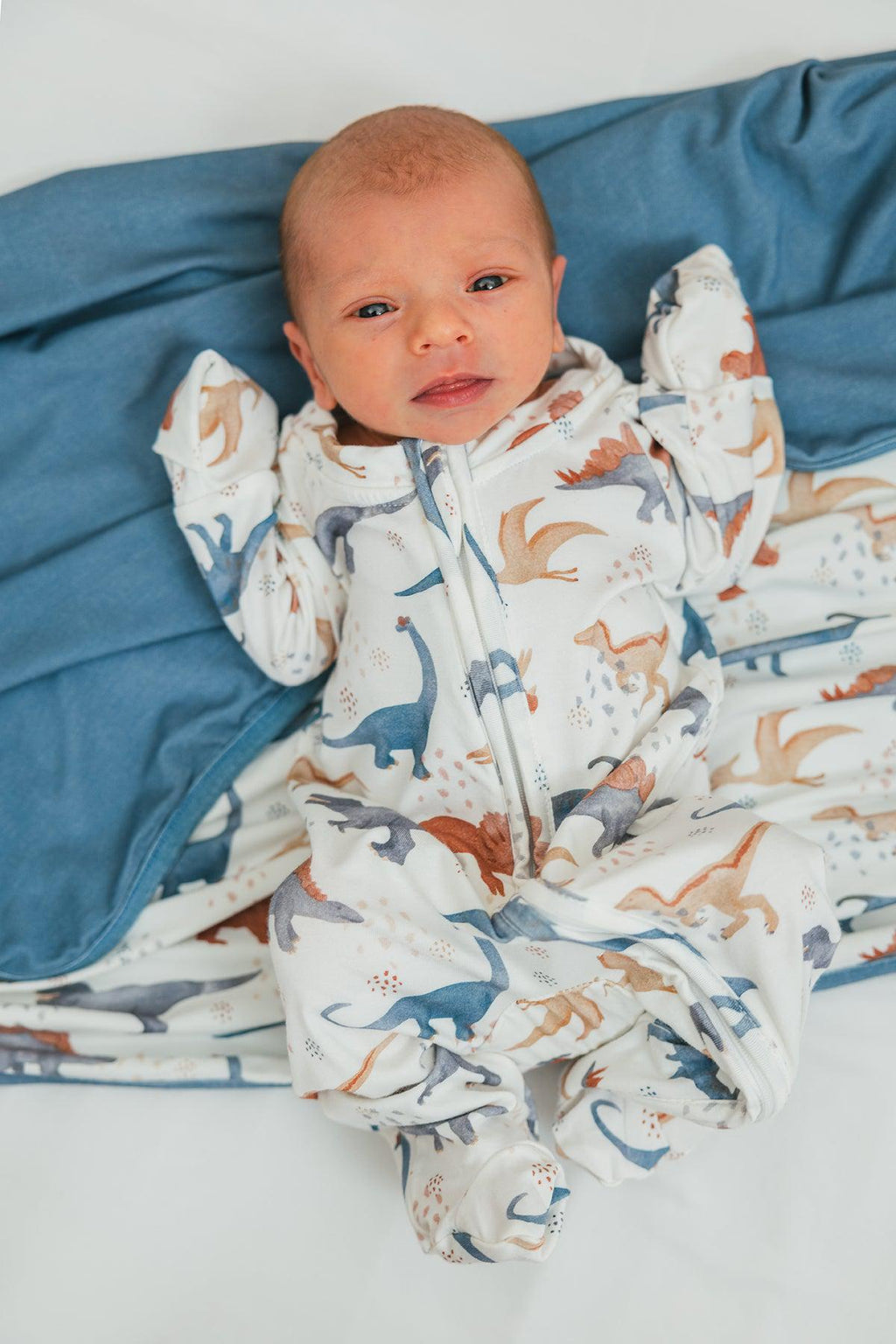 Bamboo Tiny Dino Double Sided Blanket | Sparkle in Pink