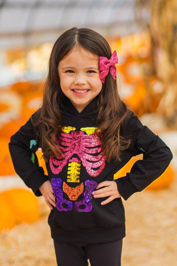 Skeleton Hoodie - Boy Or Girl | Sparkle in Pink