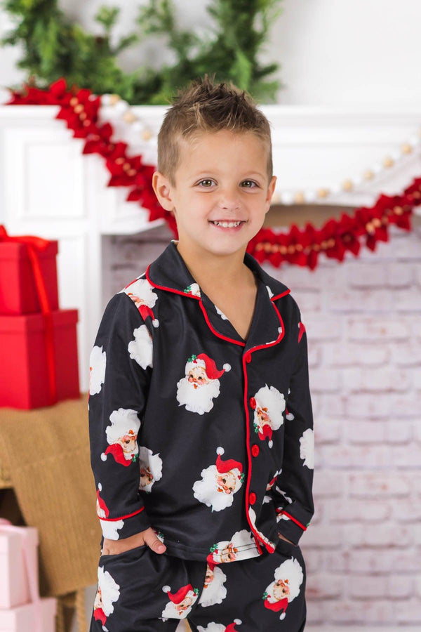 Vintage Santa Family Pajamas - AND PET BANDANA!