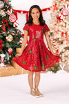 Mom & Me - Red Sequin Christmas Tree Dress