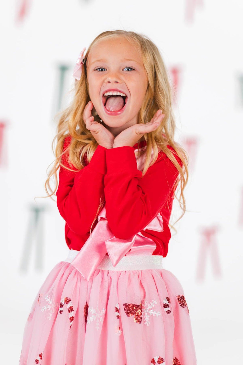 Pink Christmas Tutu Skirt Set