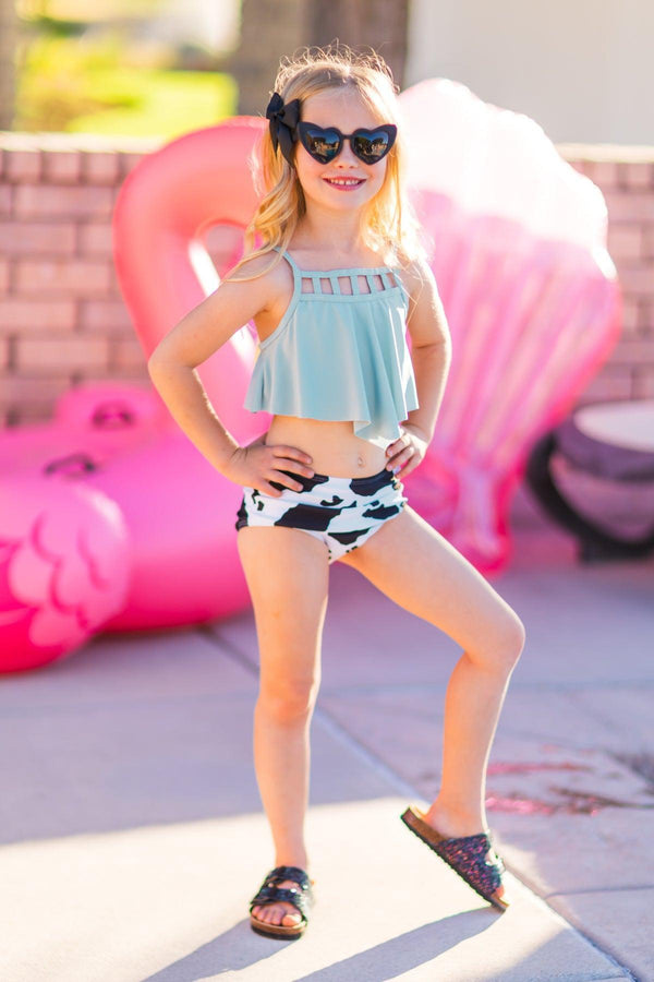 Mom & Me - Sage & Cow Hide Bikini