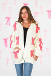 Mom & Me - Cream Knit Bow Cardigan