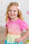 Mom & Me - Rainbow Tiered Dress | Sparkle in Pink