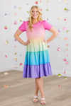 Mom & Me - Rainbow Tiered Dress | Sparkle in Pink