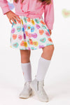 Pink Pearl Candy Hearts Skirt Set