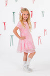 Pink Sequin Snowflake Dress