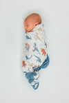 Bamboo Tiny Dino Double Sided Blanket | Sparkle in Pink