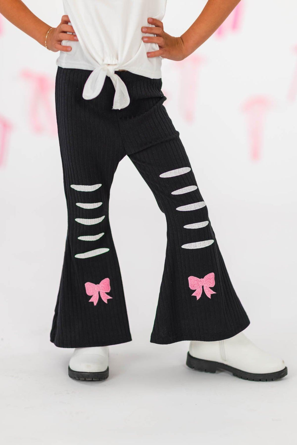 "Be Kind" Ribbed Flare Pant Set