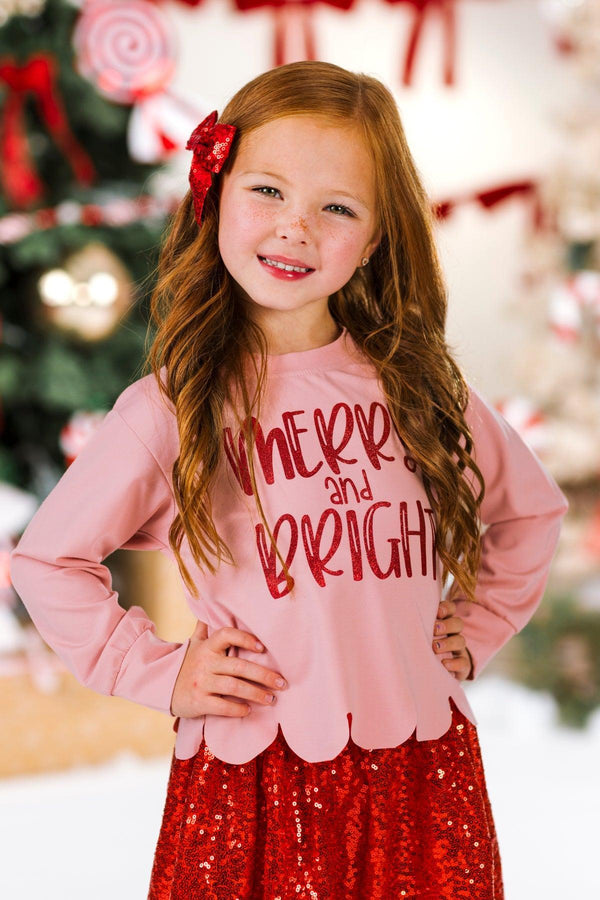 "Merry & Bright" Sequin Skirt Set