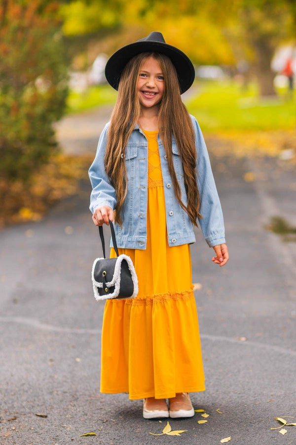 Mom & Me - Mustard Eyelet Lace Dress | Sparkle in Pink