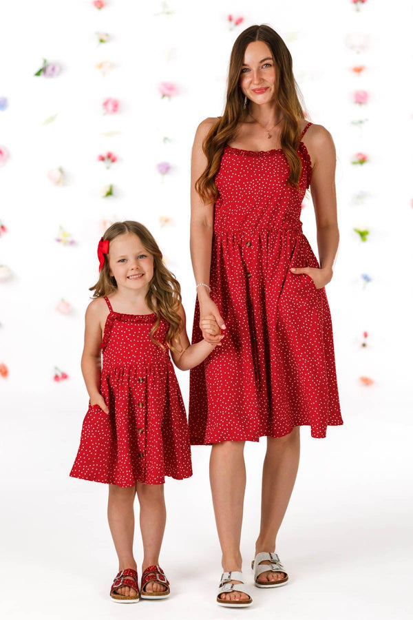 Mom & Me - Red Polka Dot Dress | Sparkle in Pink