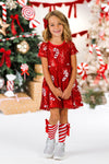 Red Sequin Candy Cane Dress