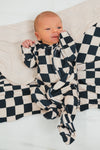 Bamboo Modern Checks Double Sided Blanket | Sparkle in Pink