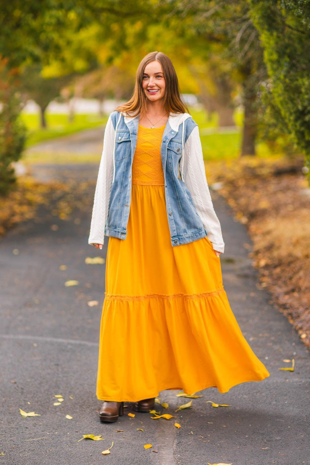 Mom & Me - Mustard Eyelet Lace Dress | Sparkle in Pink