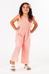Eyelet Lace Jumpsuit | Sparkle in Pink