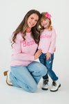 Mom & Me - "Besties" Pink Long Sleeve Top | Sparkle in Pink