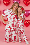Mom & Me - Pink & Red Bow Pajamas | Sparkle in Pink