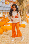 "Spice Girl" Knit Sweater Sequin Bell Bottom Set