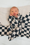Bamboo Modern Checks Double Sided Blanket | Sparkle in Pink