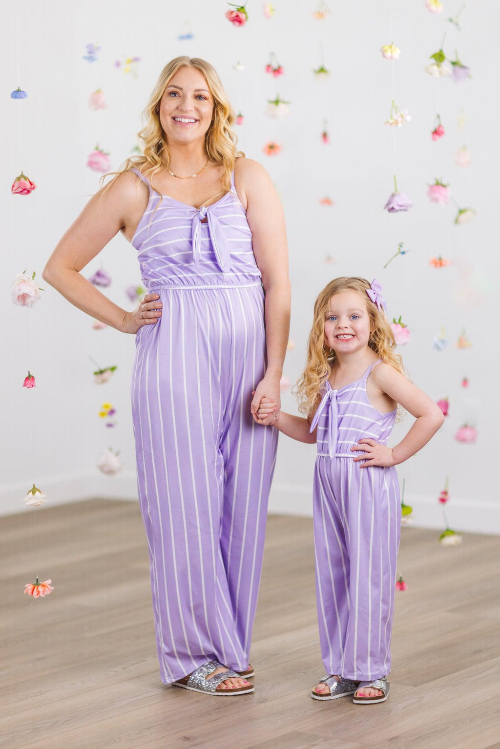 Mom & Me - Stripe Jumpsuit | Sparkle in Pink