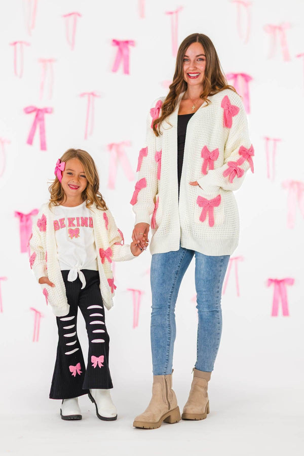 "Be Kind" Ribbed Flare Pant Set