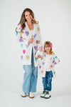 Mom & Me - Candy Hearts Cardigan | Sparkle in Pink