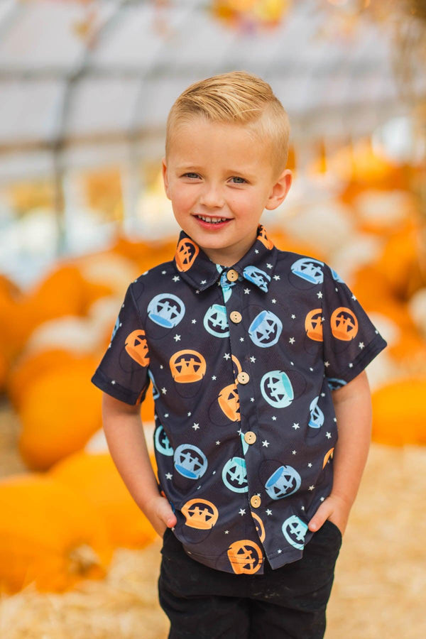 Trick Or Treat Star Button Down Top