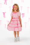 Mom & Me - Pink Ruffle Bow Dress