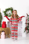 Red Nordic Family Pajama Set - AND PET BANDANA!