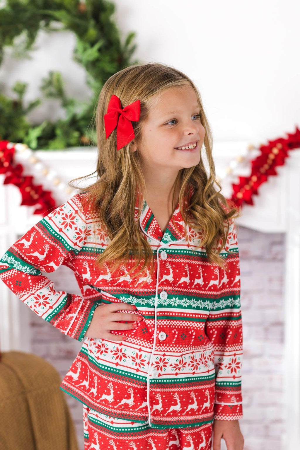 Red Nordic Family Pajama Set - AND PET BANDANA!
