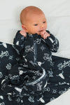 Bamboo "Little Cowboy" Double Sided Blanket | Sparkle in Pink