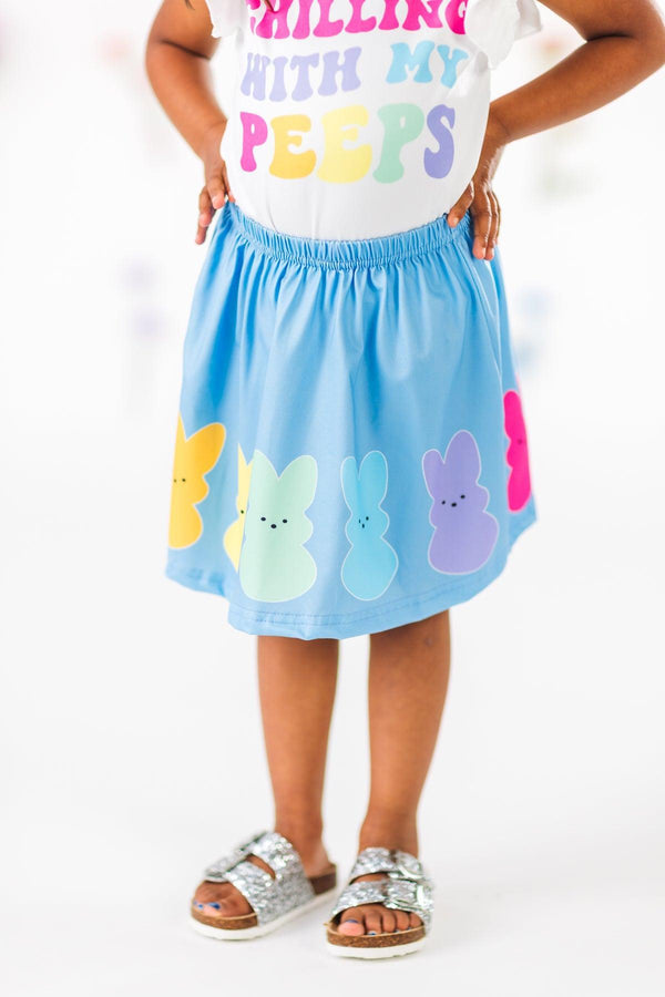"Chilling With My Peeps" Skirt Set | Sparkle in Pink