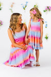 Mom & Me - Sunset Ruffle Tank Dress | Sparkle in Pink