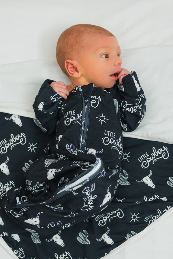Bamboo "Little Cowboy" Onesie | Sparkle in Pink
