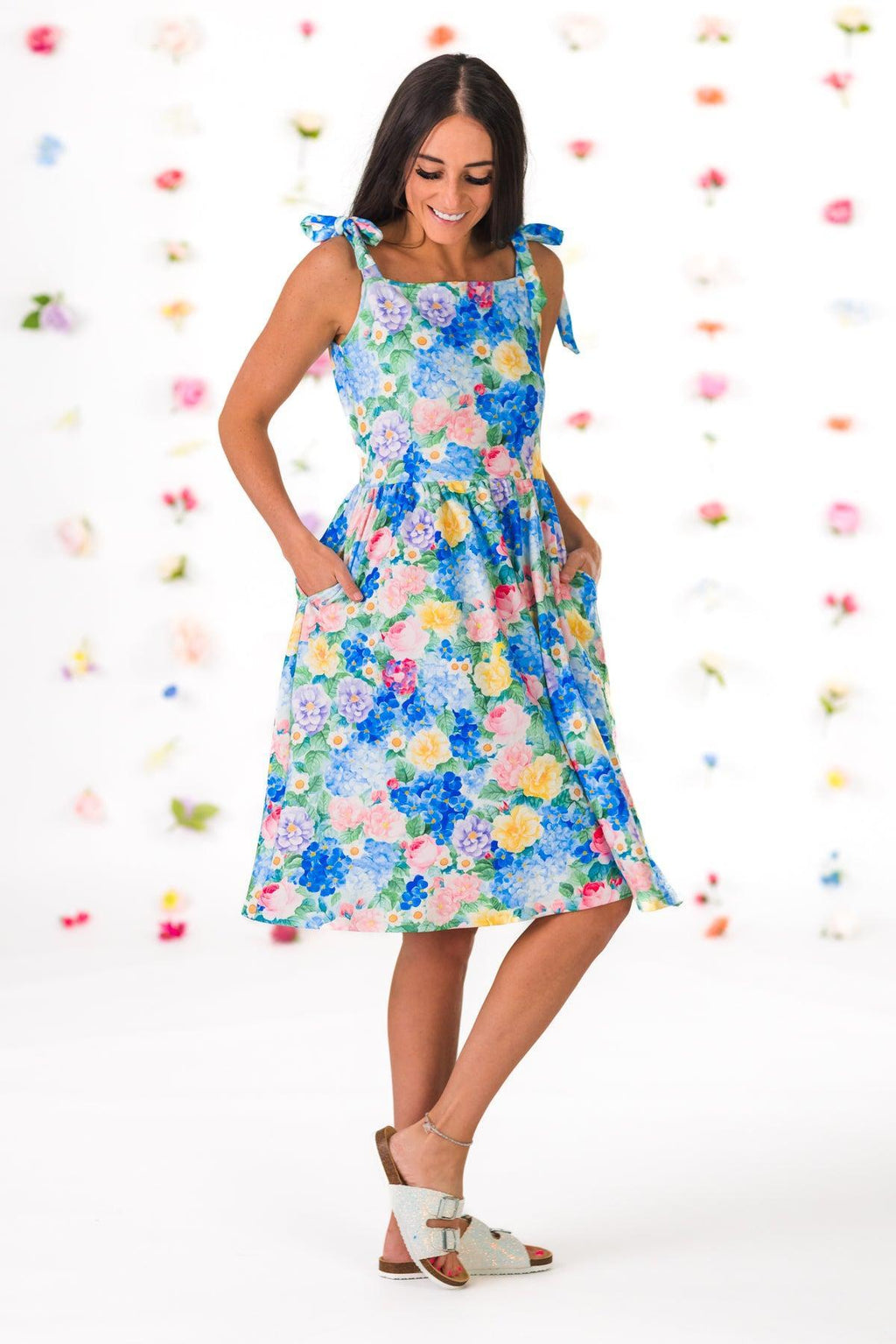 Mom & Me - Floral Watercolor Tank Dress | Sparkle in Pink