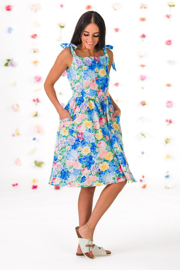 Mom & Me - Floral Watercolor Tank Dress | Sparkle in Pink