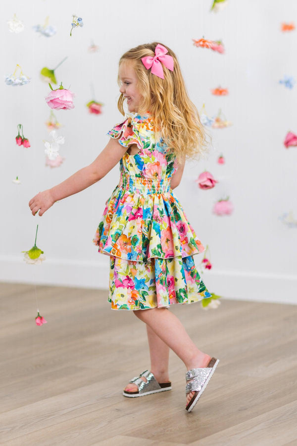 Mom & Me - Floral Watercolor Dress | Sparkle in Pink